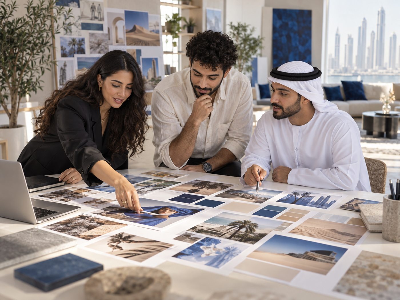 Marketing partners planning a creative campaign
